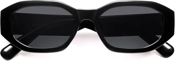 VANLINKER Trendy Polarized Hexagon Sunglasses for Women Men Retro 90s Rectangle Shades Vintage Square Frame VL9887