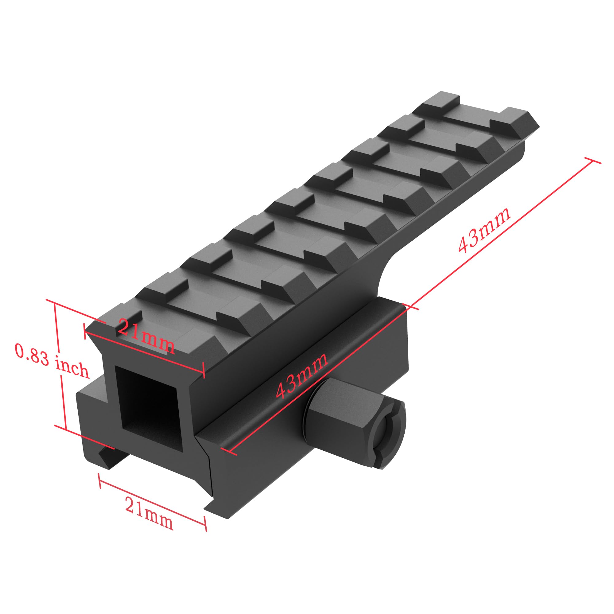 Amazon.com: 8-Slot Picatinny Rail Riser Mount, (1
