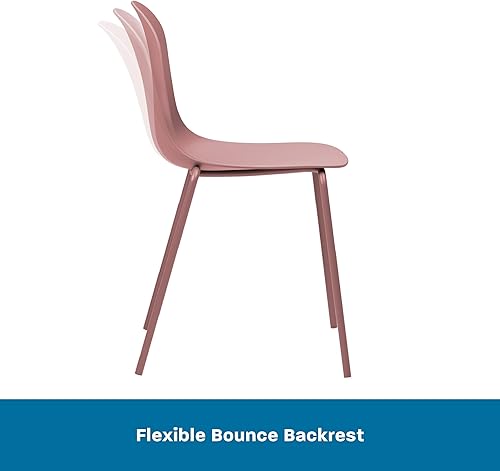 Miniatura 10 de Jamesdar, Serena - Silla de comedor apilable, juego de 4 para interiores y exteriores, capacidad de peso de 250 libras, polipropileno y fibra de