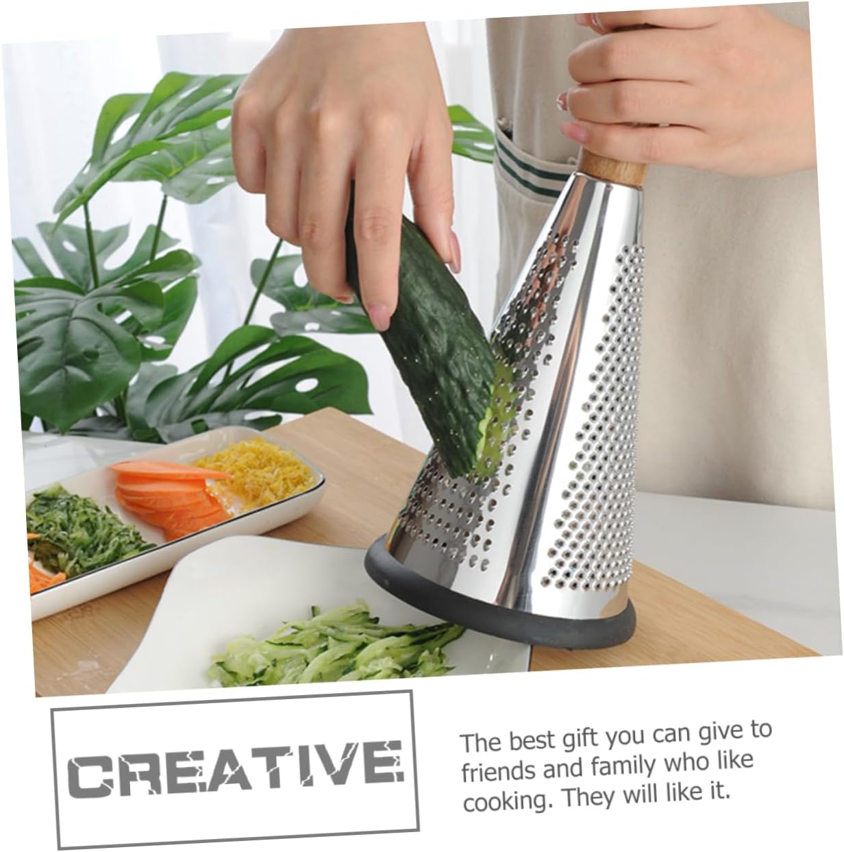 SOLUSTRE Sturdy Metal Cheese Grater Cheese Grater Handle Multipurpose Kitchen Gadget