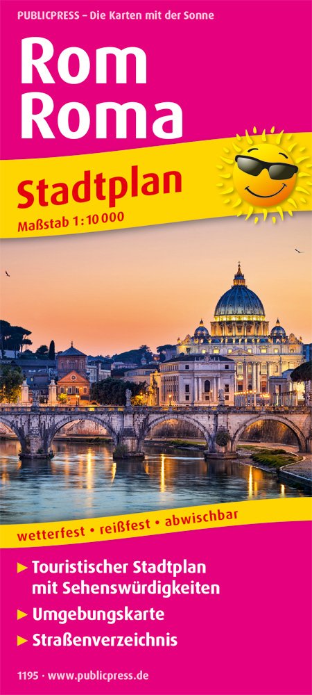 Rom, Roma: Touristischer Stadtplan mit Sehenswürdigkeiten und Straßenverzeichnis. 1:10.000 (Stadtplan: SP)