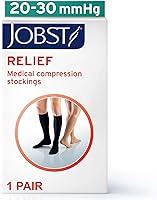 Vista 2 de JOBST Relief - Medias de compresión de 20-30 mmHg, hasta la rodilla, punta abierta, calcetines de compresión para mujereshombres para piernas