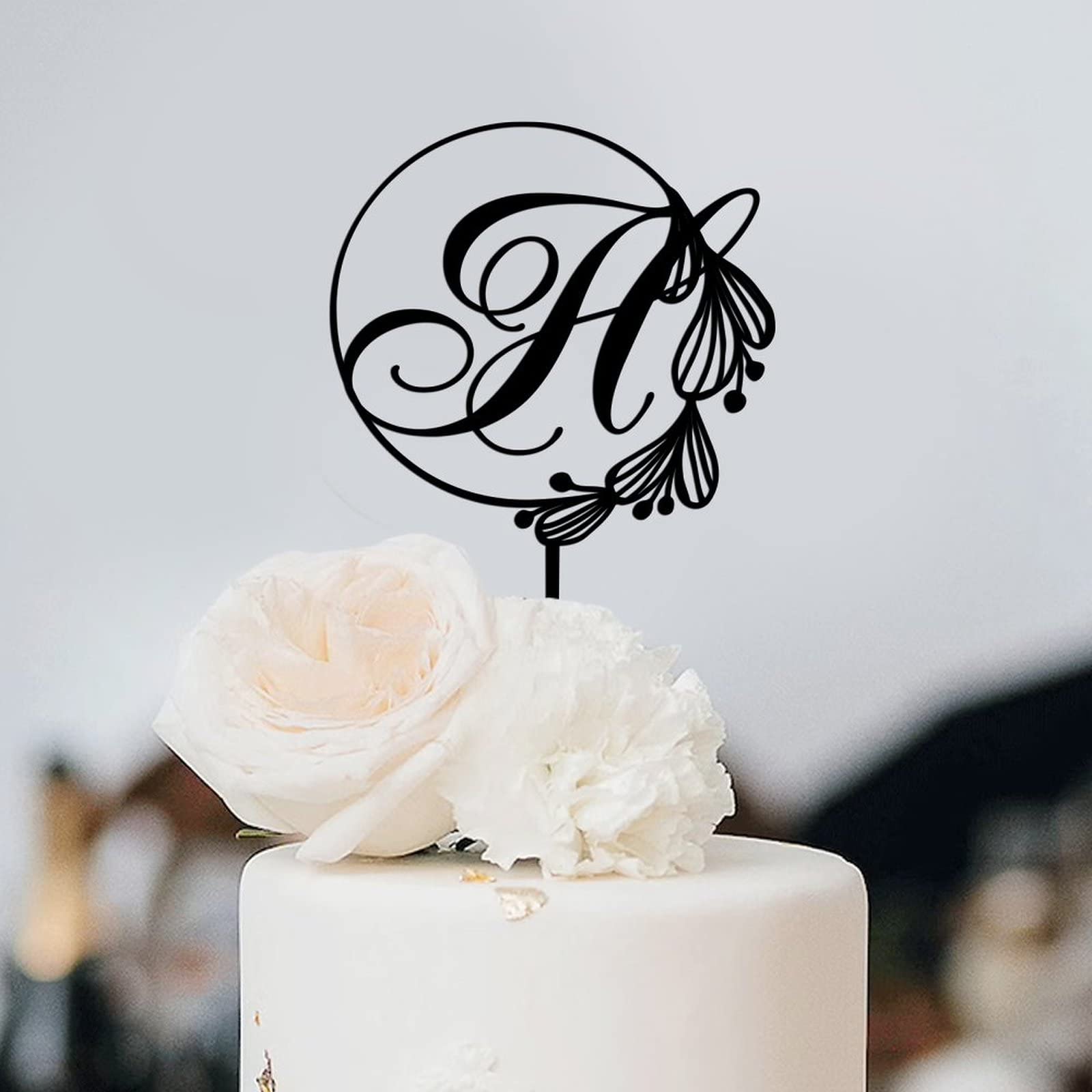 Black Wedding Cake Toppers Letters