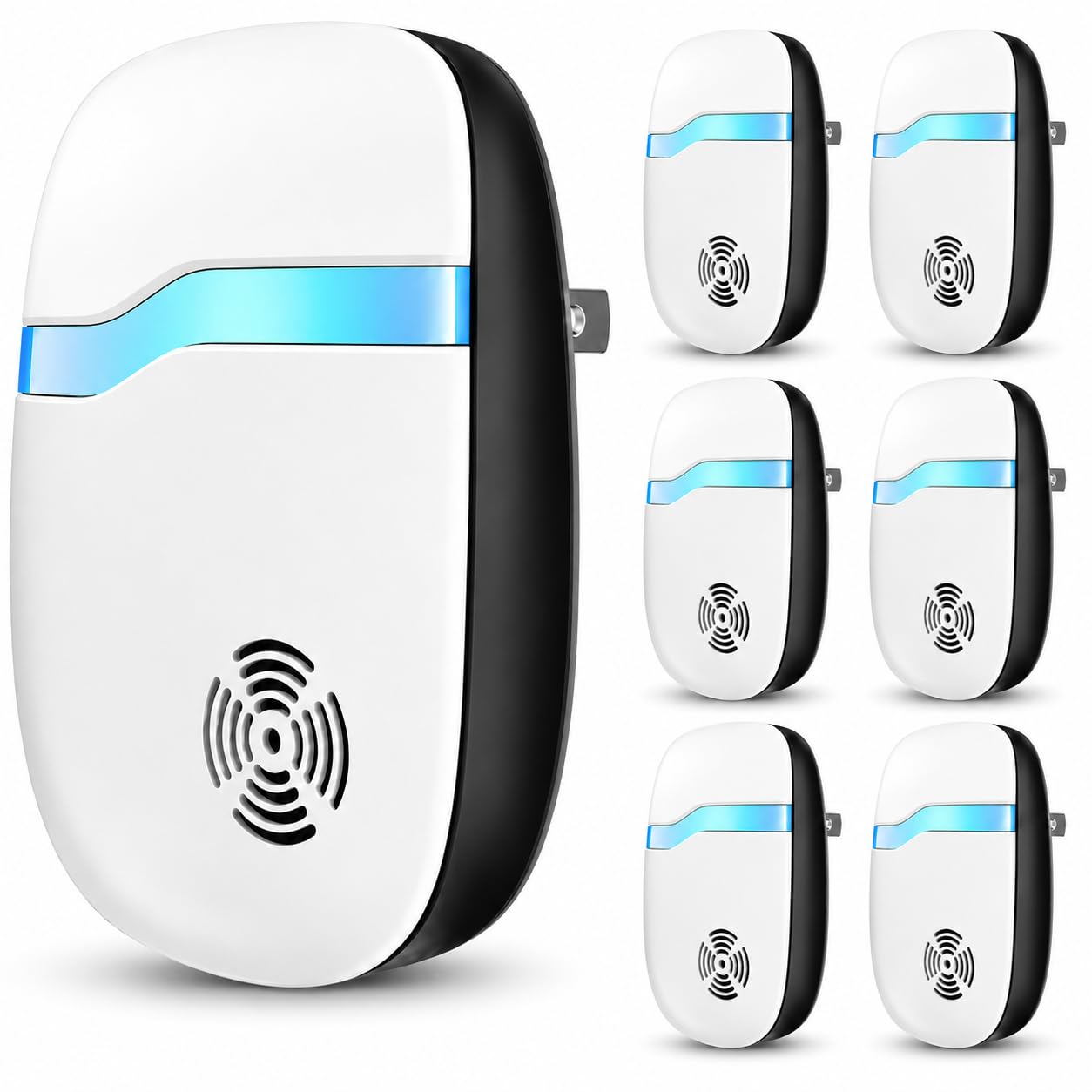 Photo 1 of (2026 Upgraded) Ultrasonic Rodent & Pest Indoor Repeller - Stronger Driving Force, Repellent for Mouse, Rats, Roaches, Spiders, Bugs, Ants, Plug-in Control Device, Quiet for Home (6 Pack)