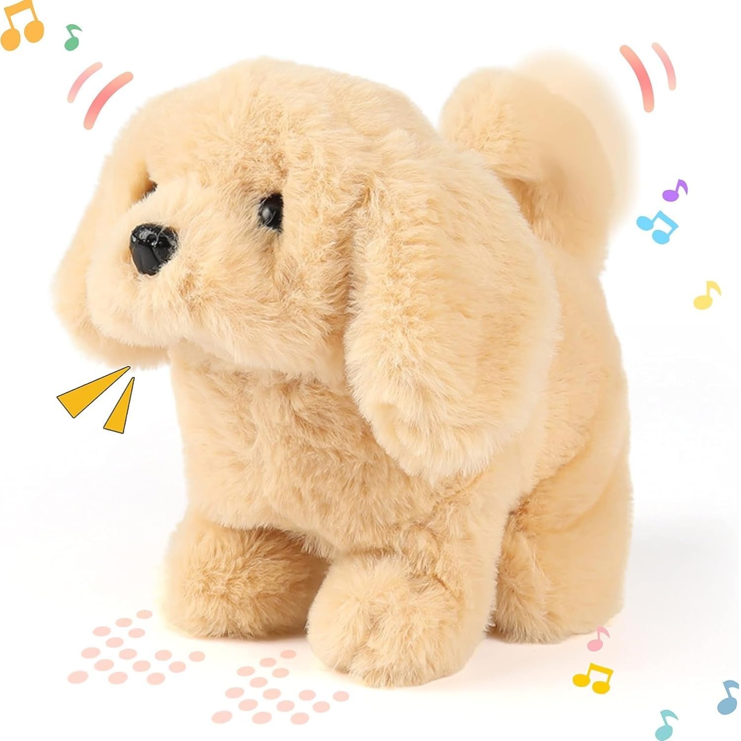 Hopping Walking Dog Toy with Sounds, Jumping Dog Wiggling Tails, Twitching Mouth and Nose, Educational Interactive Dog Toy for Baby Kids Children (Multicolor)-image-32