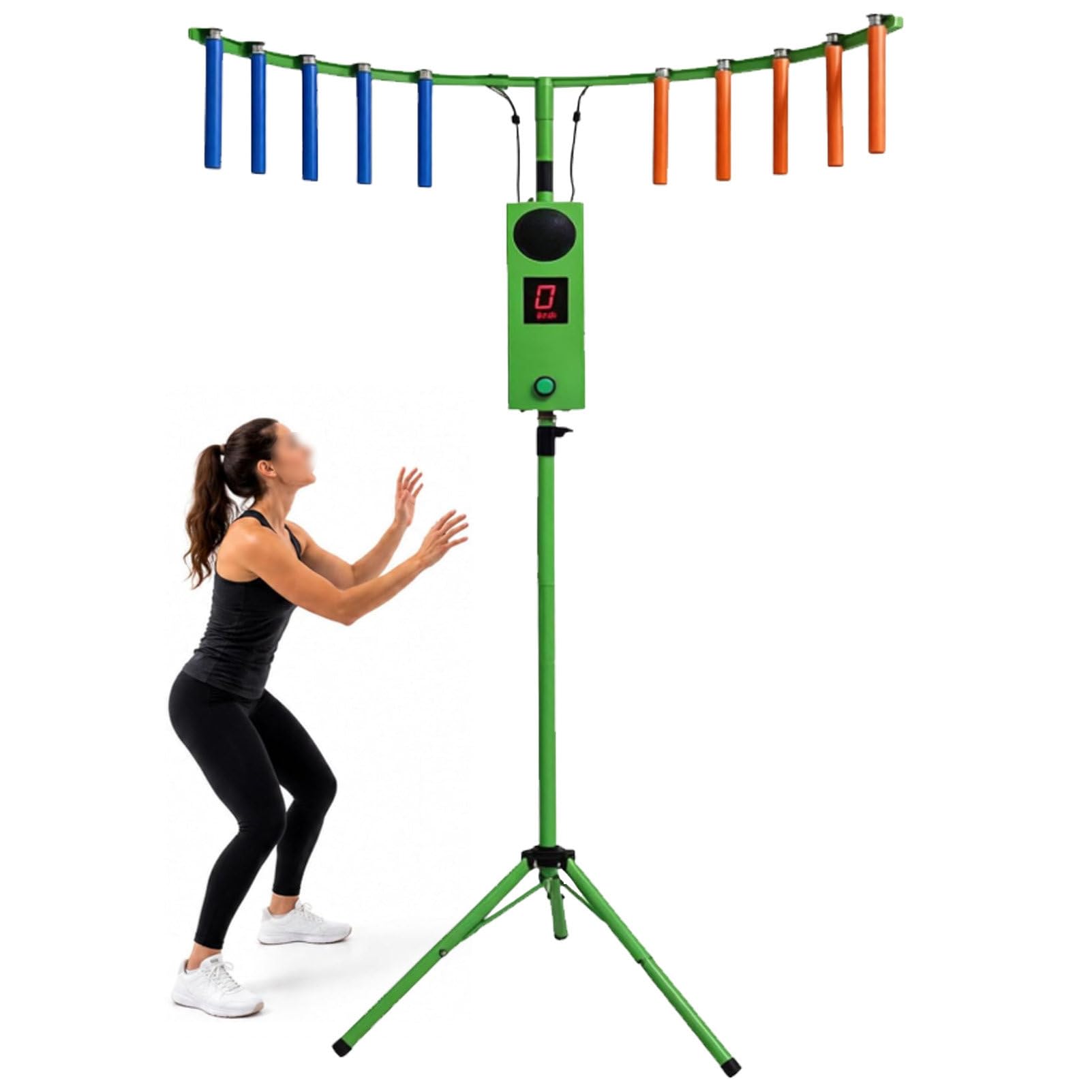 Gra „Reflex Stick Challenge”, Automat Do Gry ZręCznośCiowej „Catch Stick”, Gra TrenująCa Koordynację Wzrokowo-Ruchową, W Zestawie 10 PałEczek, Idealna Na Imprezy Green