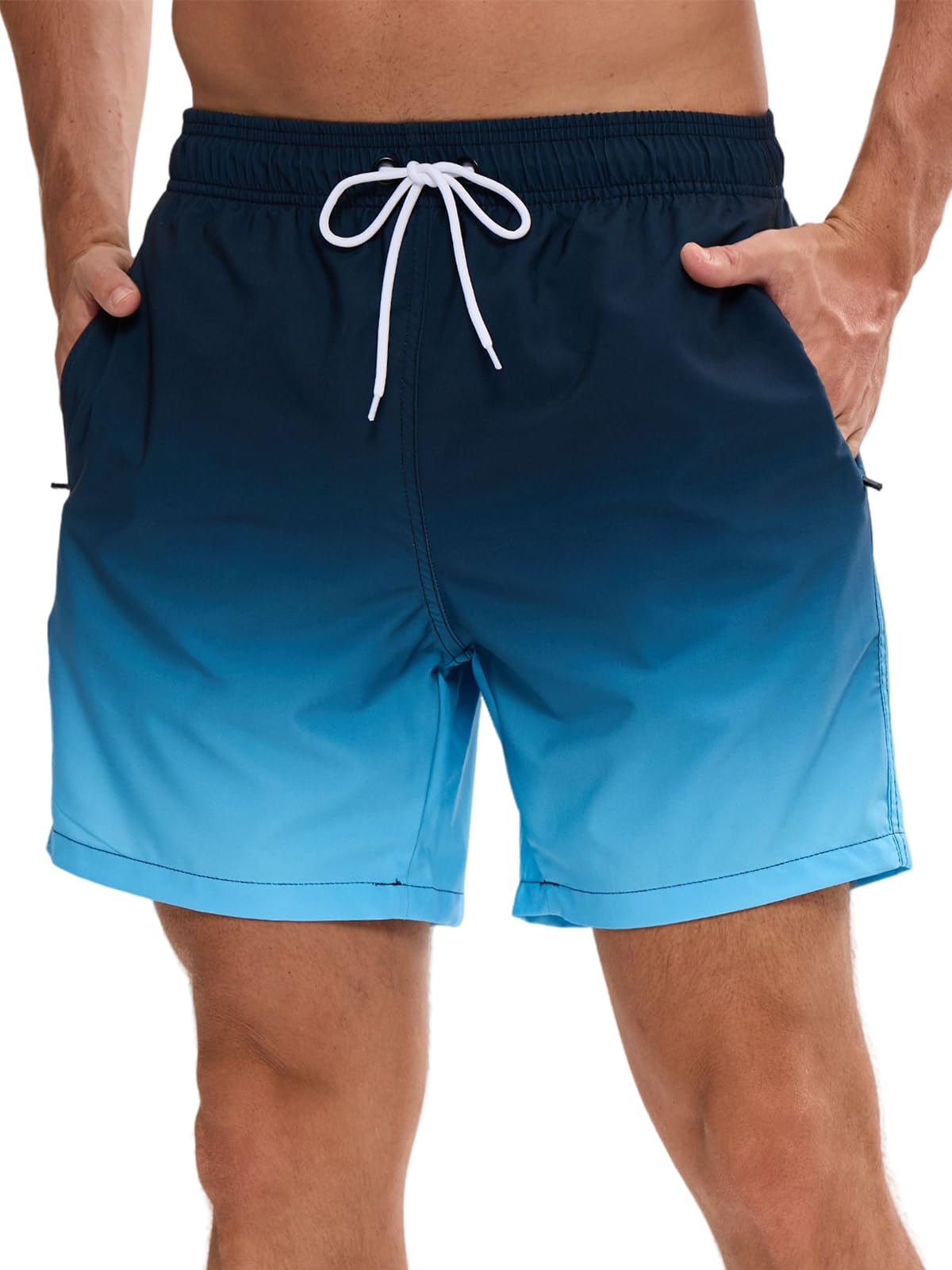 Decorie Bañador Hombre Secado Rápido Traje de Baño Hombre Bañador Corto con Forro de Malla y Bolsillos