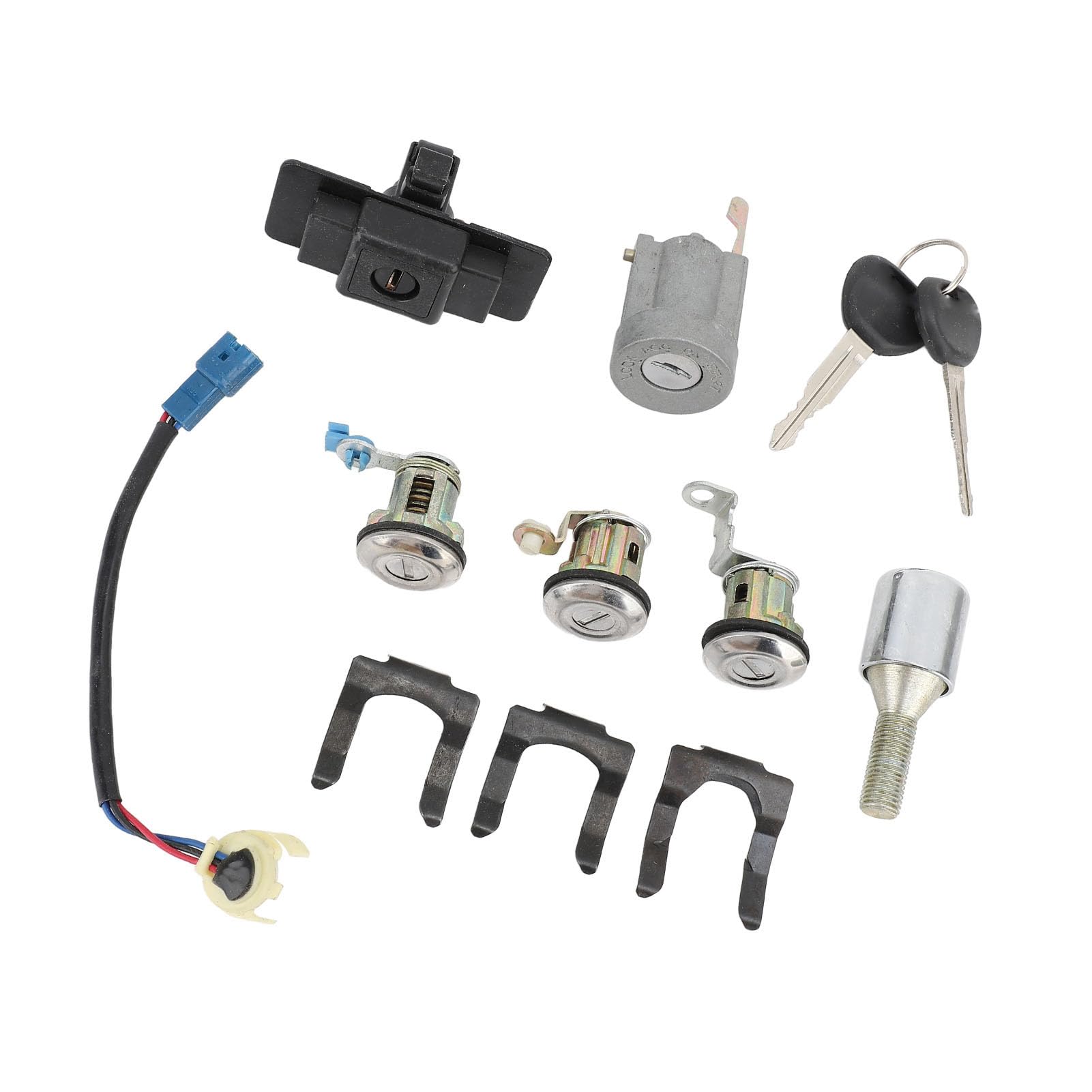 Tbest Juego de Cilindro de Cerradura y Llave para Mitsubishi Pajero