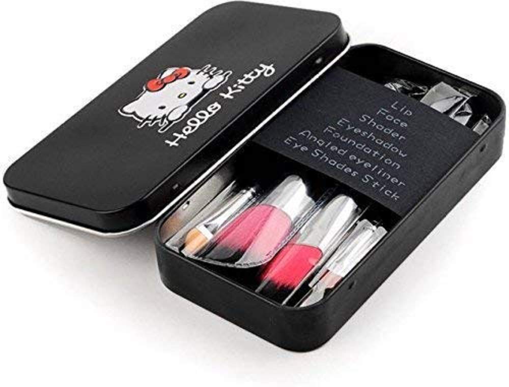 Tiny Deal_Soft and synthetic hair Professional Makeup Brush set of 7 with Strong Storage Box (Black)-image-45