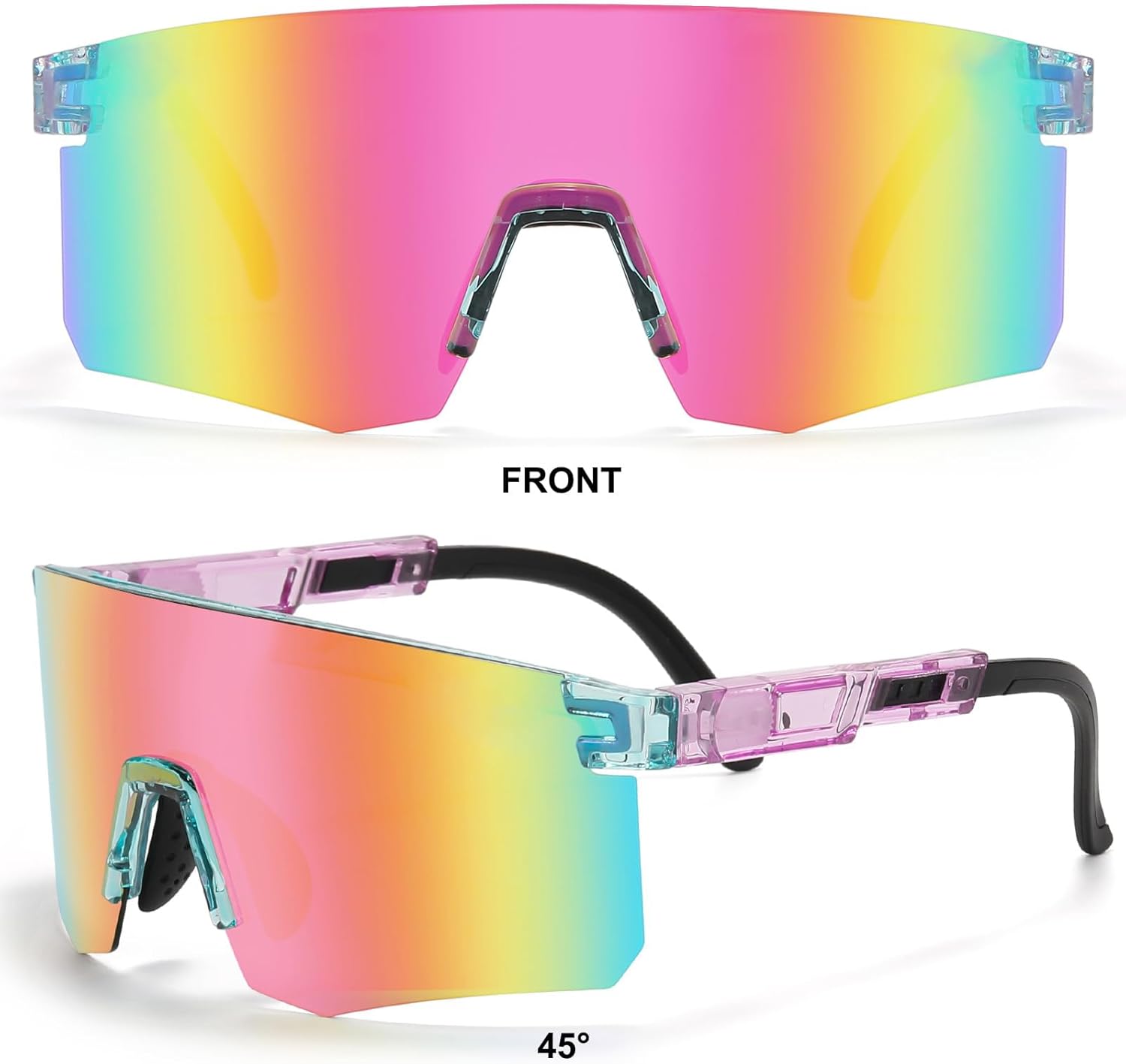 Two Sizes Cycling Polarized Baseball Sunglasses For Adults and Youth Boys Girls Kids UV400 Men Women Sports Glasses - Image 4