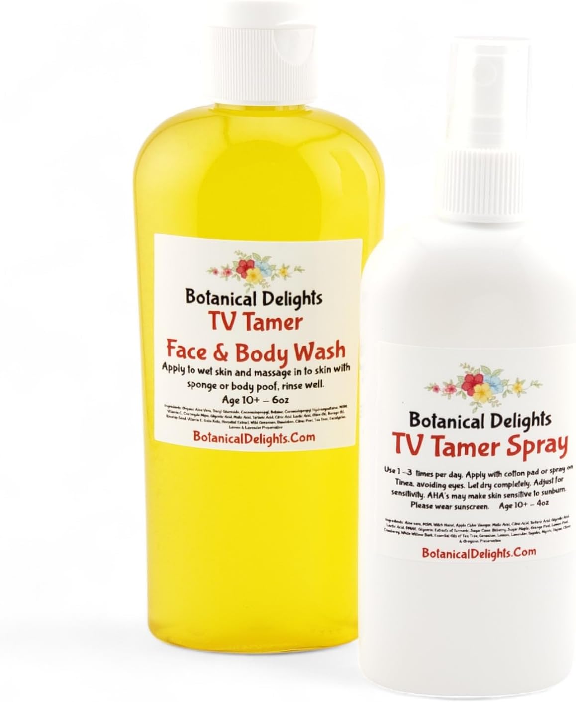 Tinea Tamer Set - Includes 4oz Spray and 6oz Body Wash - Fast Acting! for Tinea, Haole Rot, Nails, Ringworm, Sun Spots, Surfer Spots