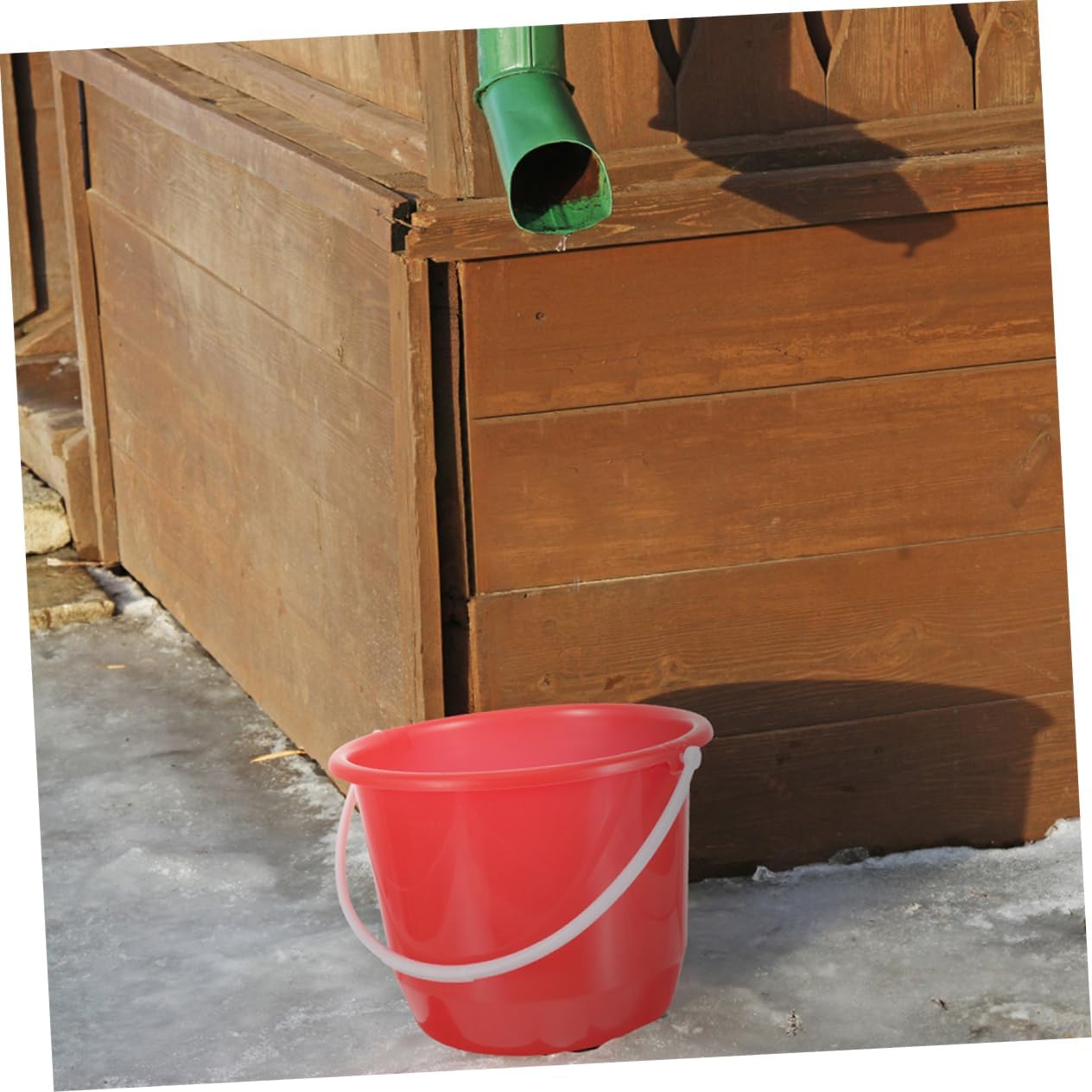 2pcs Lightweight Plastic Water Bucket with Handle Portable Utility Pail for Household Cleaning Gardening Bathing and Car Detailing Safe and Convenient