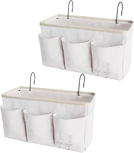 Miniatura 6 de Organizador de almacenamiento colgante para literas y camas de hospital, cama de dormitorio universitario, se puede colocar lentes, libros,