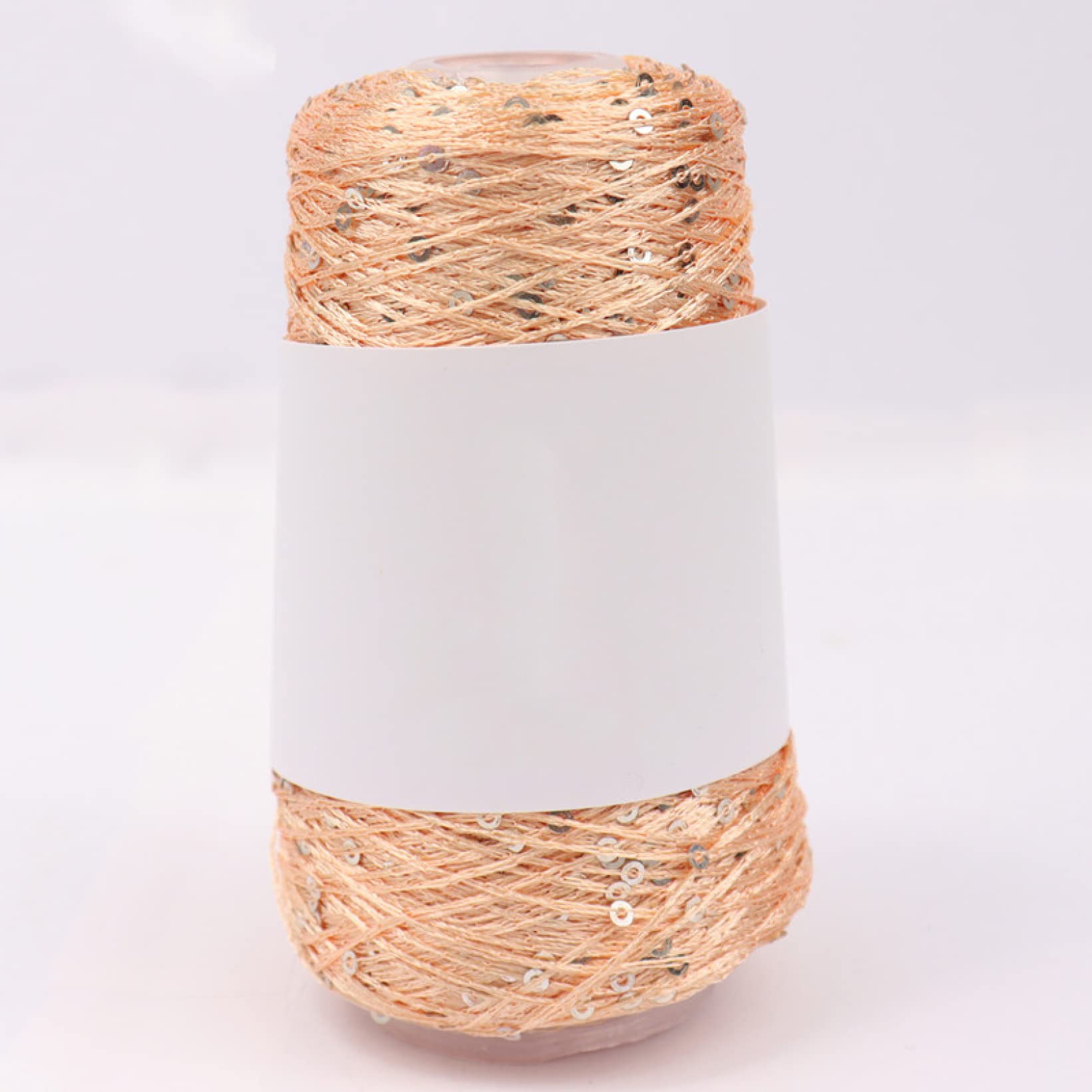 Włóczka Summer Ice Silk Mercerized Yarn 700m 100g z cekinami Wełna do robótek ręcznych DIY na lalki szmaciane i kocyki(Blue Gold)