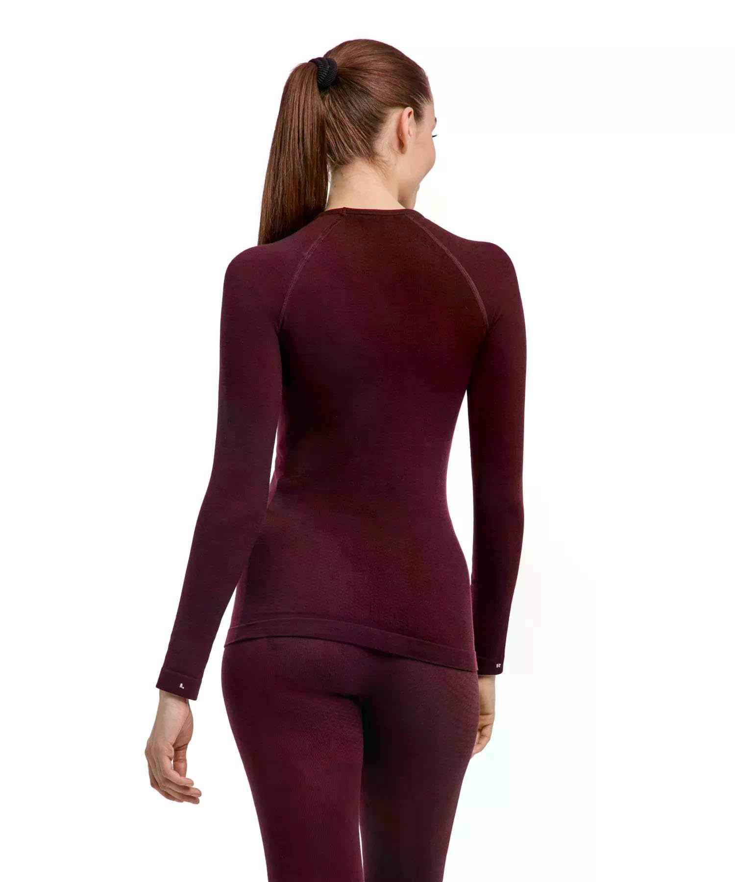 Falke Thermozone Backpack-Ready W L/S Sh Lana Filo Funzionale Asciugatura Rapida Maglia Donna (Pacco da 1)