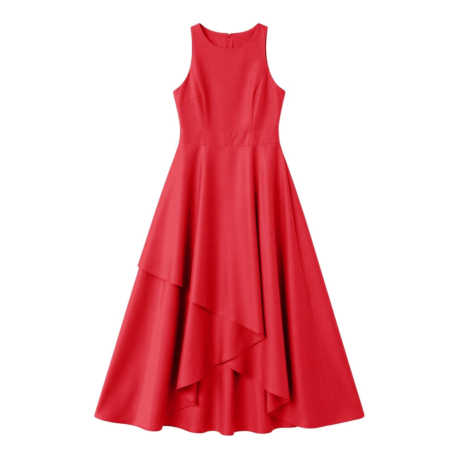 Ärmellos Rüschen Rückenfreies Satin Kleid Mädchen A-Linie Elegant Abendkleid Festlich Hochzeitskleid Mode Blumenmädchenkleider Sommer Prinzessin Kleid Lässig Brautjungfer Sundress