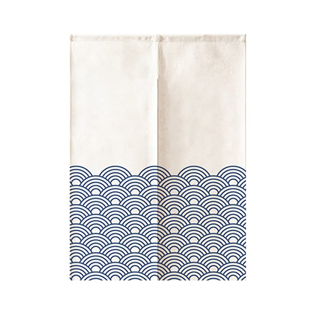 Hiseng Japanese Noren Curtain Long Type Door Tapestry for Home Decoration, Bedroom Kitchen Restaurant Bathroom Doorway, Toilet Partition Hanging Curtain (Radian texture,80x120cm)