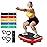 SoftGym Vibration Plate Exercise Machine for Lymphatic Drainage,Power Vibrate Stand Shake Board 450 Lbs Capacity Whole Body Workout Waver with Resistance Bands Weight Loss Gifts for Women Men-Red