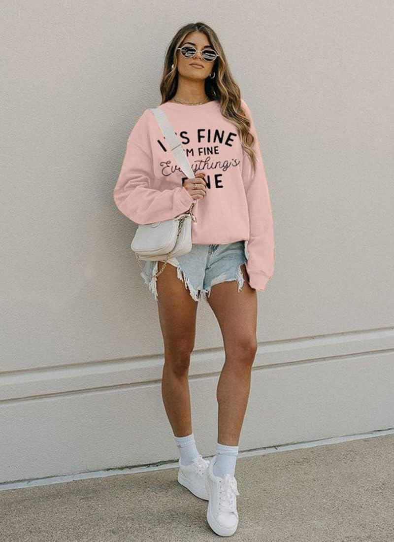 Oversized Sweatshirt for Women Funny Saying Sweatshirts Casual Crewneck Pullover Fall Fashion Long Sleeve Shirt - Image 4