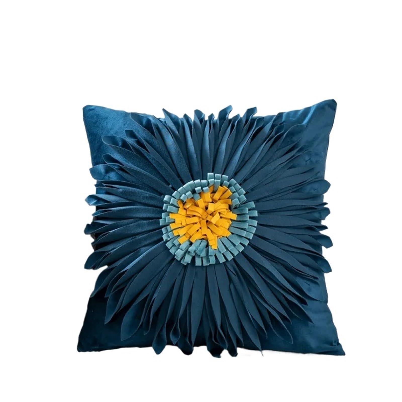 LCKKJHG Daisy Design Cushion Cover 45x45cm Room Decor Sunflower Throw Pillow Bedroom Living Pillowcase(Blue)