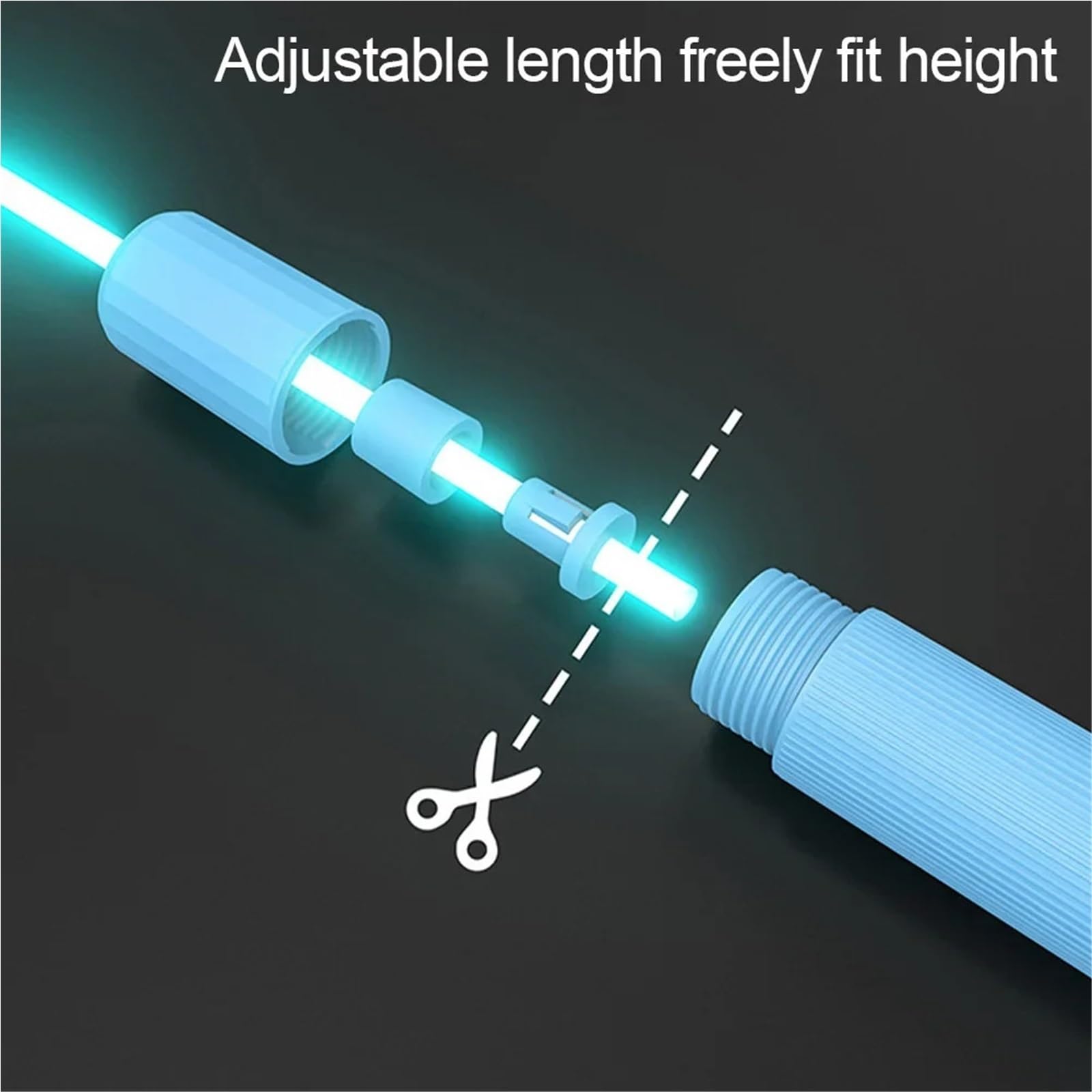 LED Night Glow Jump Ropes Incandescente Corda per Saltare per Adulti Regolabile Portatile Formazione Sport Attrezzature Fitness