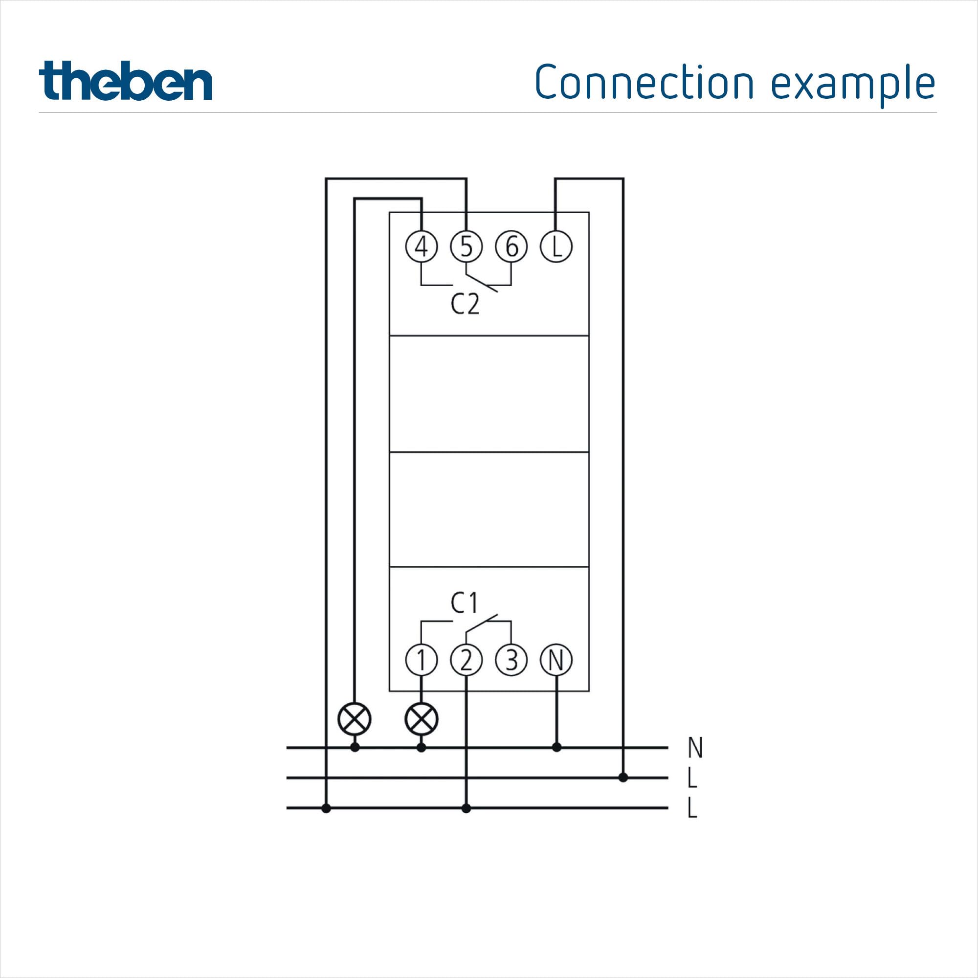 Theben 1740130 SELEKTA 174 top3 Interruptor horario astronómico 2 Canales | 56 memorias, 10 años de reserva de marcha, 1 min, 600 W LED, 800 A/200 µs, carril DIN, cruce por cero, Astro-Offset