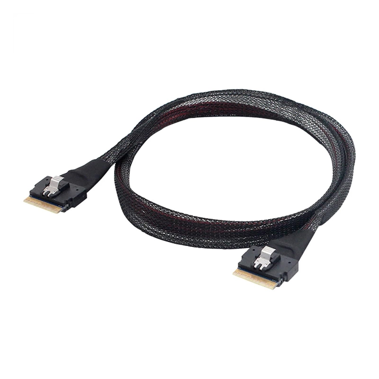 Wewnętrzny wąski kabel przedłużający S*A*S SFF 8654 4i męski do smukłego S*A*S 8654 męski przedłużacz do dysku twardego serwera pamięci masowej komputera