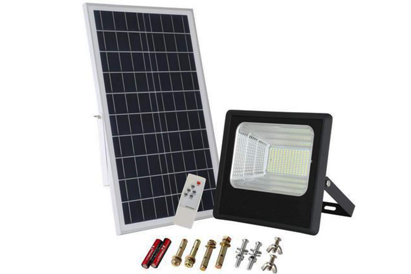 Faro Lampione Faretto 400w Led Pannello Energia Solare Fotovoltaico Crepuscolare Batteria - Foto 6