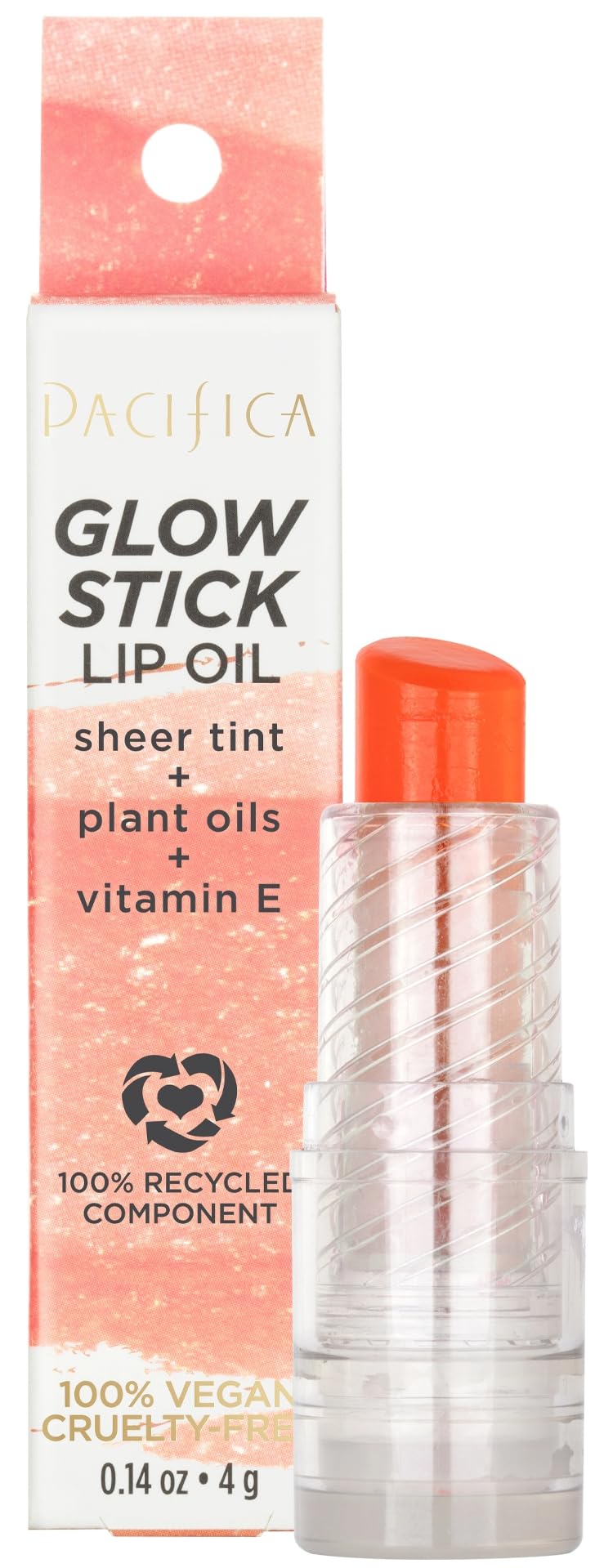 Pacifica Lipstick Oil Glow Stick Lip Tint Oil - Hydrating Tinted Lip Balm with Vitamin E for Moisturized