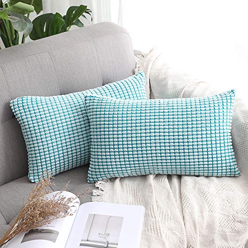 MIULEE Juego de 2 Funda de Cojín Fundas de Almohada Suave Decorativa 