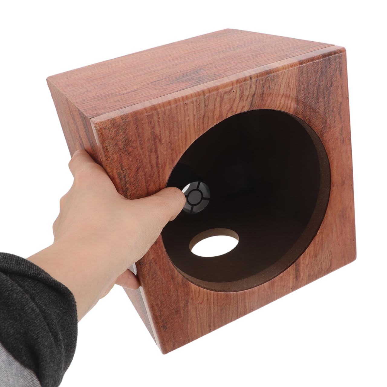 Cassa per Altoparlanti in Legno con Motivo a Righe da 6,5 Pollici per Veicoli e Camion Design Elegante e Integrazione per Upgrade Impianto Audio Auto