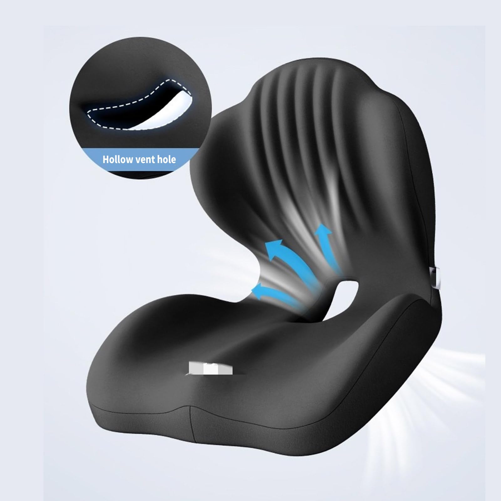 Cuscino per coccige con schienale integrato, cuscino lombare in memory foam, per sedia da scrivania, sedia ergonomica per la parte bassa della schiena