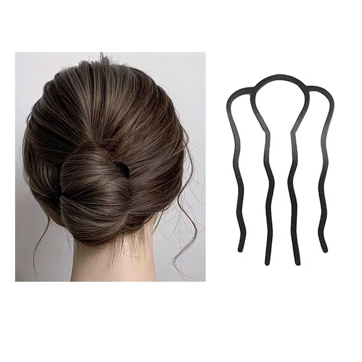 Amazon.com : 6 Piece Metal Hair Fork Clip Hair Side Combs  display picture 3
