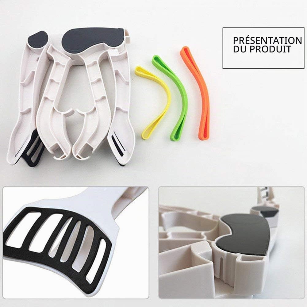 Wonder Arms, Appareils Bras Entraînement Équipement Avant Bras Exerciceur, Arm Upper Body Workout Machine avec 3 Bandes Blanc