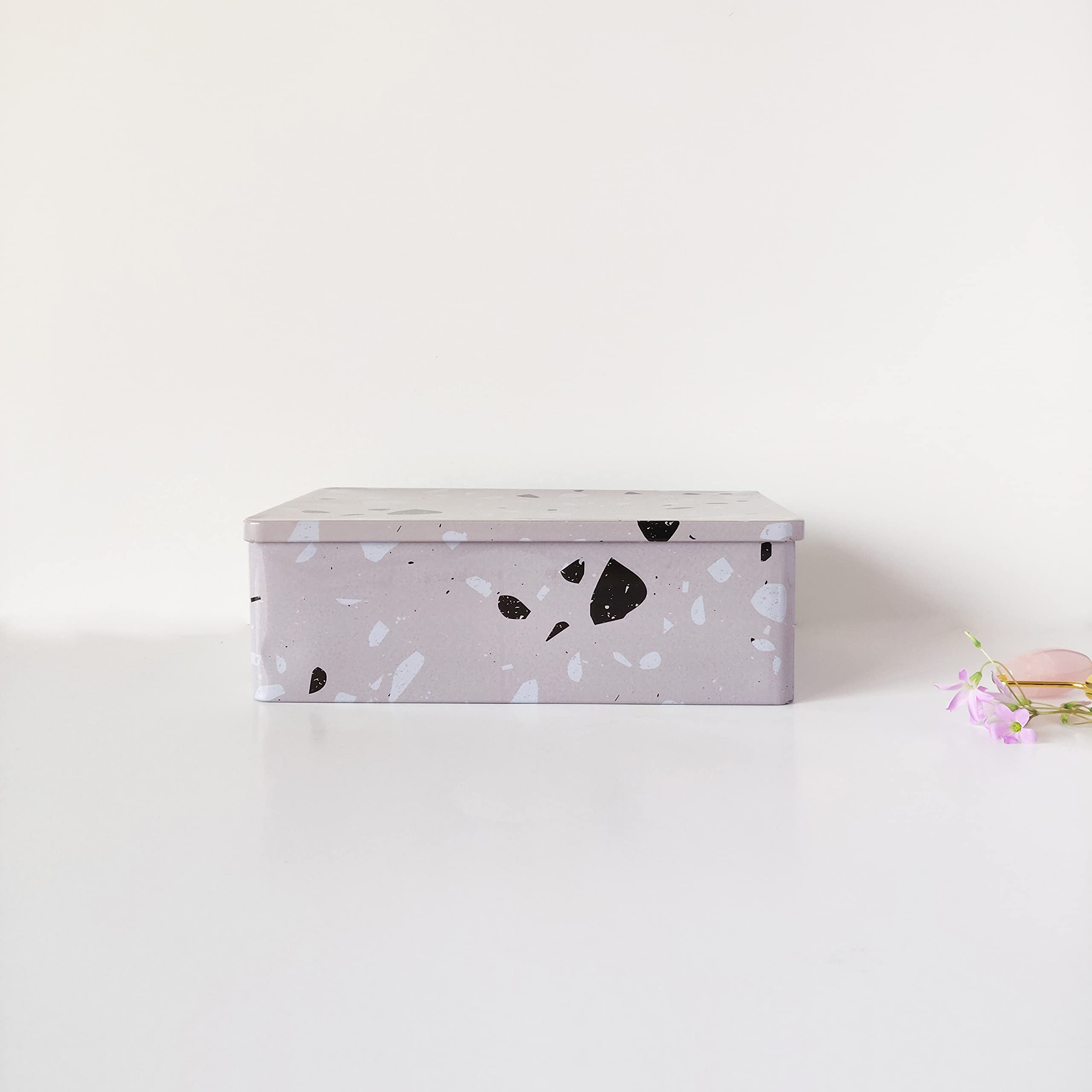 Terrazzo Modern Tin Box | Large Size | by NAMASTAY HOME | Made in India (Nordic)