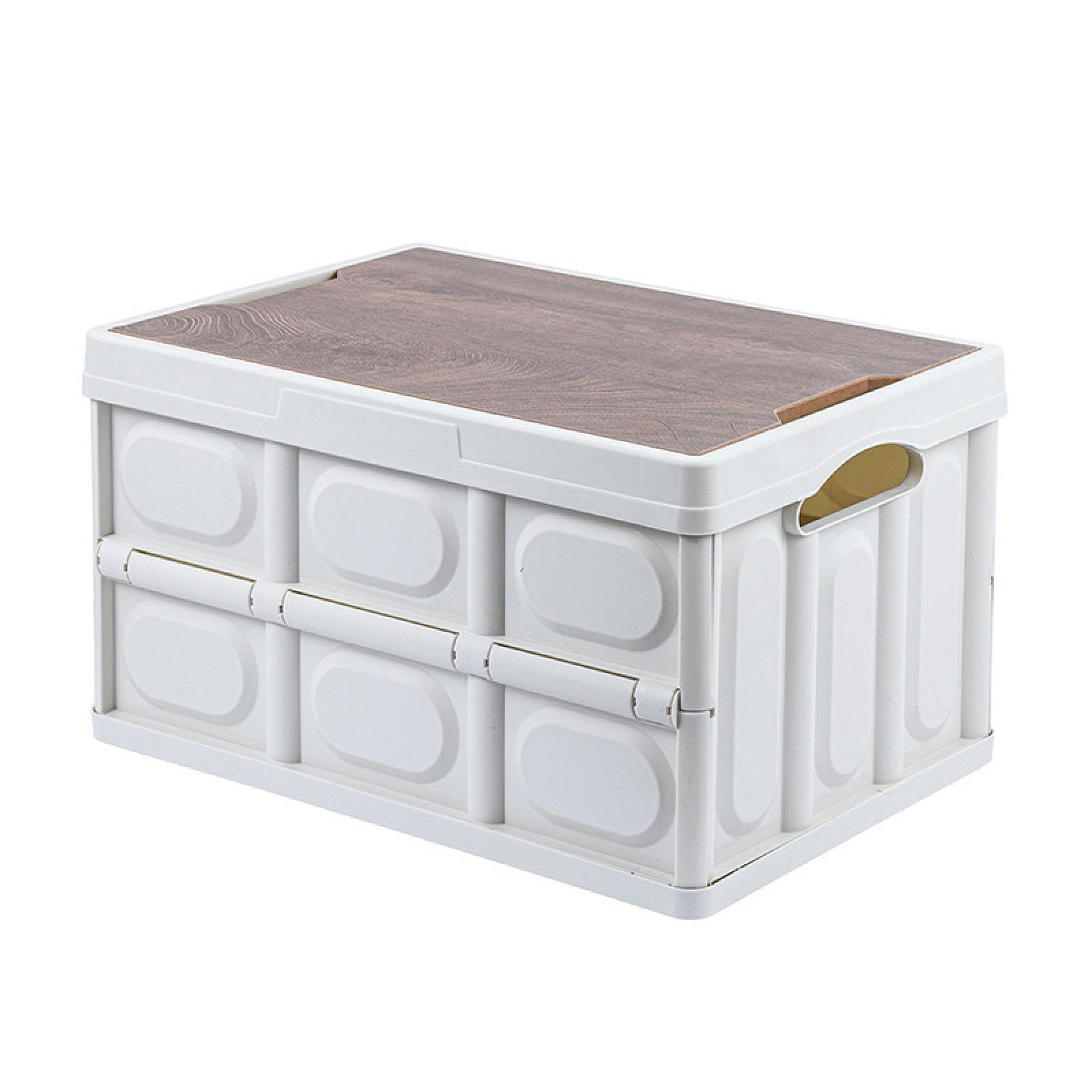 Boîte de rangement pliable plastique grand volume pour camping et vêtements