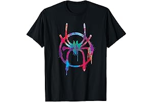 Officially Licensed Marvel Spider-Man: Into the Spider-Verse Rainbow Icon T-Shirt