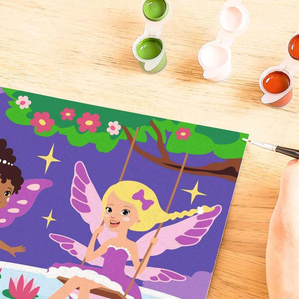 Ravensburger CreArt, Malen nach Zahlen Kinder - Feen-Freundinnen: Mit Neon-Pinker Acrylfarbe!