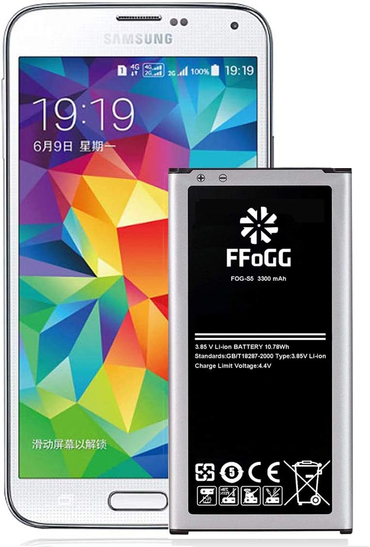 Galaxy S5 Battery,3300mAh Li-ion Replacement Battery Compatible with Galaxy S5 [ I9600, G900F, G900V (Verizon), G900T (T-Mobile), G900A (AT&T),G900P(Sprint)]