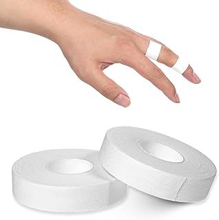 0.6'' x 32.8 feet Athletic Tape for Fingers Toes Hands 2 Rolls Finger Tape