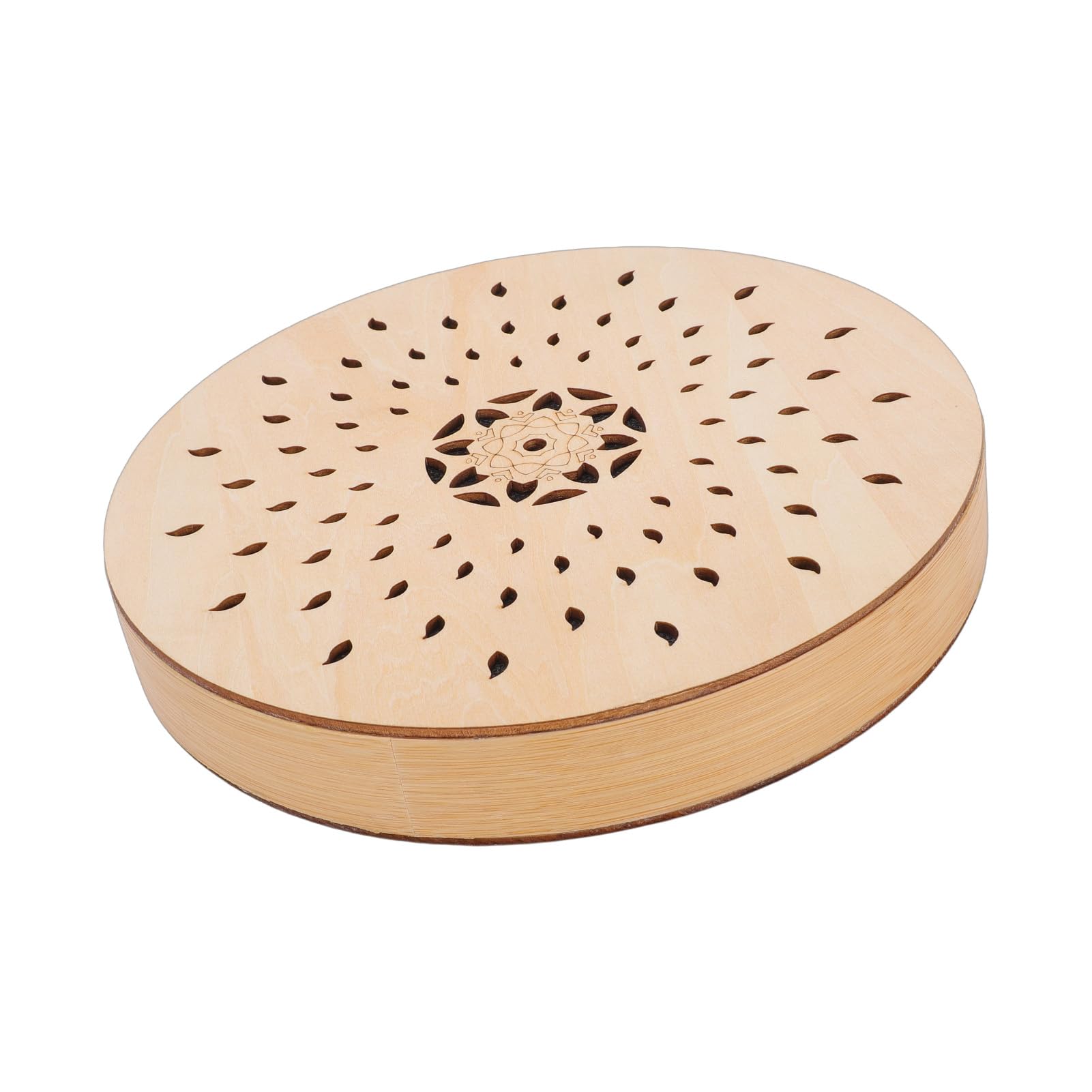 Tamburo a Mano Strumento a Percussione Etnico Legno di Pioppo Tamburo di bambù Musica Rilassante Suono Dell'acqua per Forniture per Feste Domestiche Portatile (Progettazione goccioline)