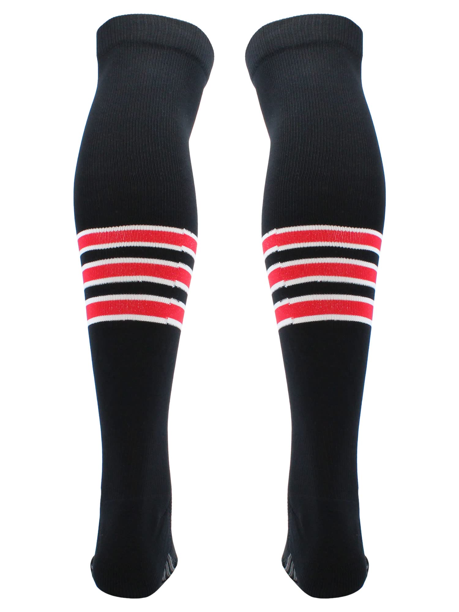 Dugout - Calcetines de béisbol a rayas por encima de la rodilla, extra largos por encima de la rodilla para niños, niñas, hombres, mujeres, jóvenes y adultos