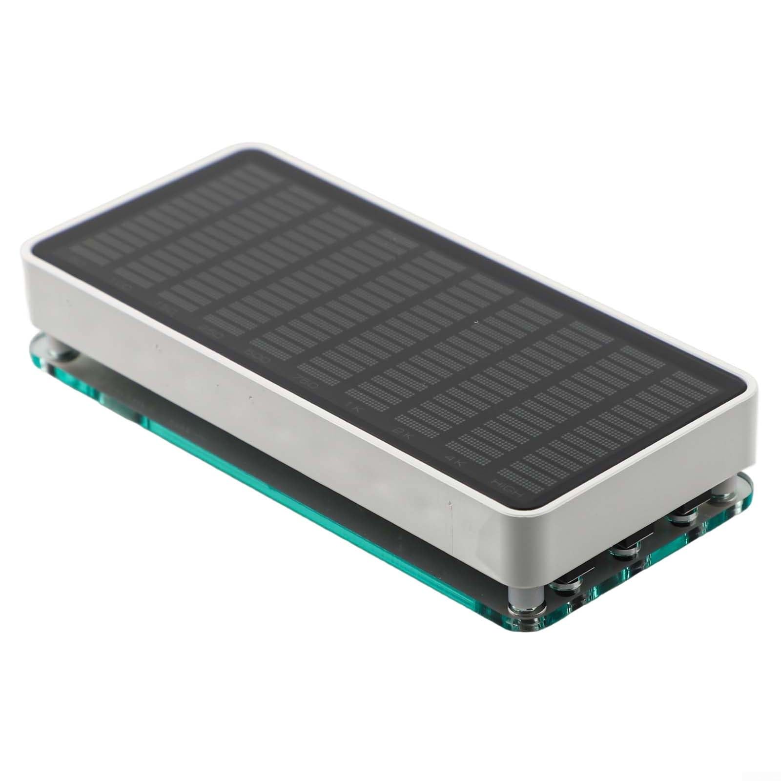 AK1016 - Analizador de espectro de audio con pantalla de 10 x 16, 50 Hz-20 kHz, entrada AUX/MIC, amplificación ajustable y AGC, USB-C, para visualización de música (luz verde)