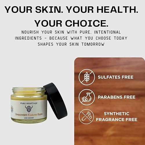 Miniatura 4 de Pure Heritage Bálsamo de sarga hecho a mano, sin perfume, alimentado con pasto y acabado hidratante y crema curativa, cuidado natural para pieles