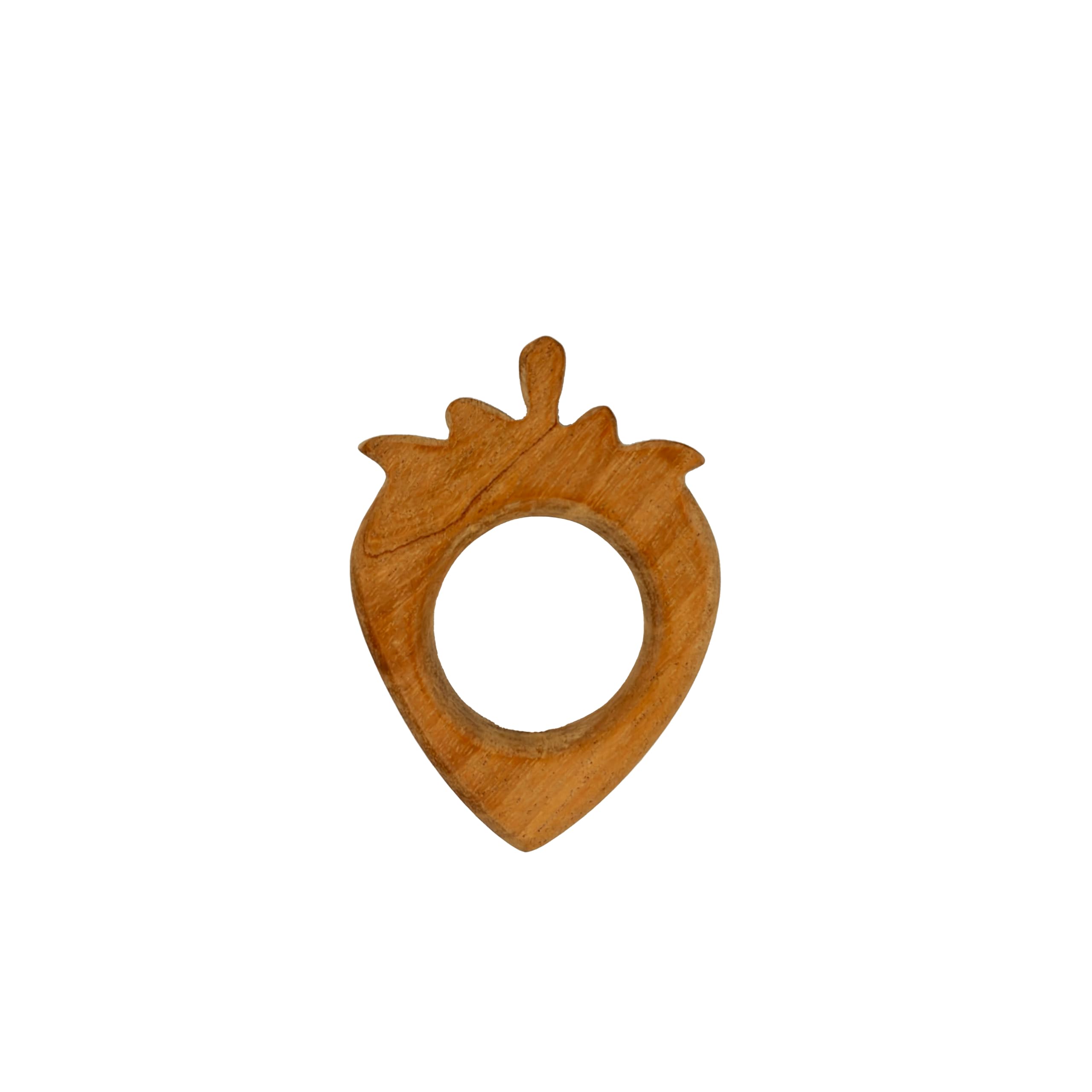 Mother Touch Toy Baby Teething Rings | Star and Pear Shaped Wooden Teether | Chemical-Free Neem Wooden Teether | BPA Free Teething Toy | For 6 To 12 Months Baby | Beautiful Chewbies for Toddlers | Wooden Toys for Infants 2