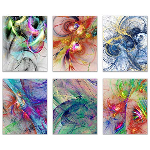 Infinity Creations Colorful Abstract Art (Photos) - Set of 6 Unframed Photos (8 Infinity Creations Colorful Abstract Art (Photos) - Set of 6 Unframed Photos (8