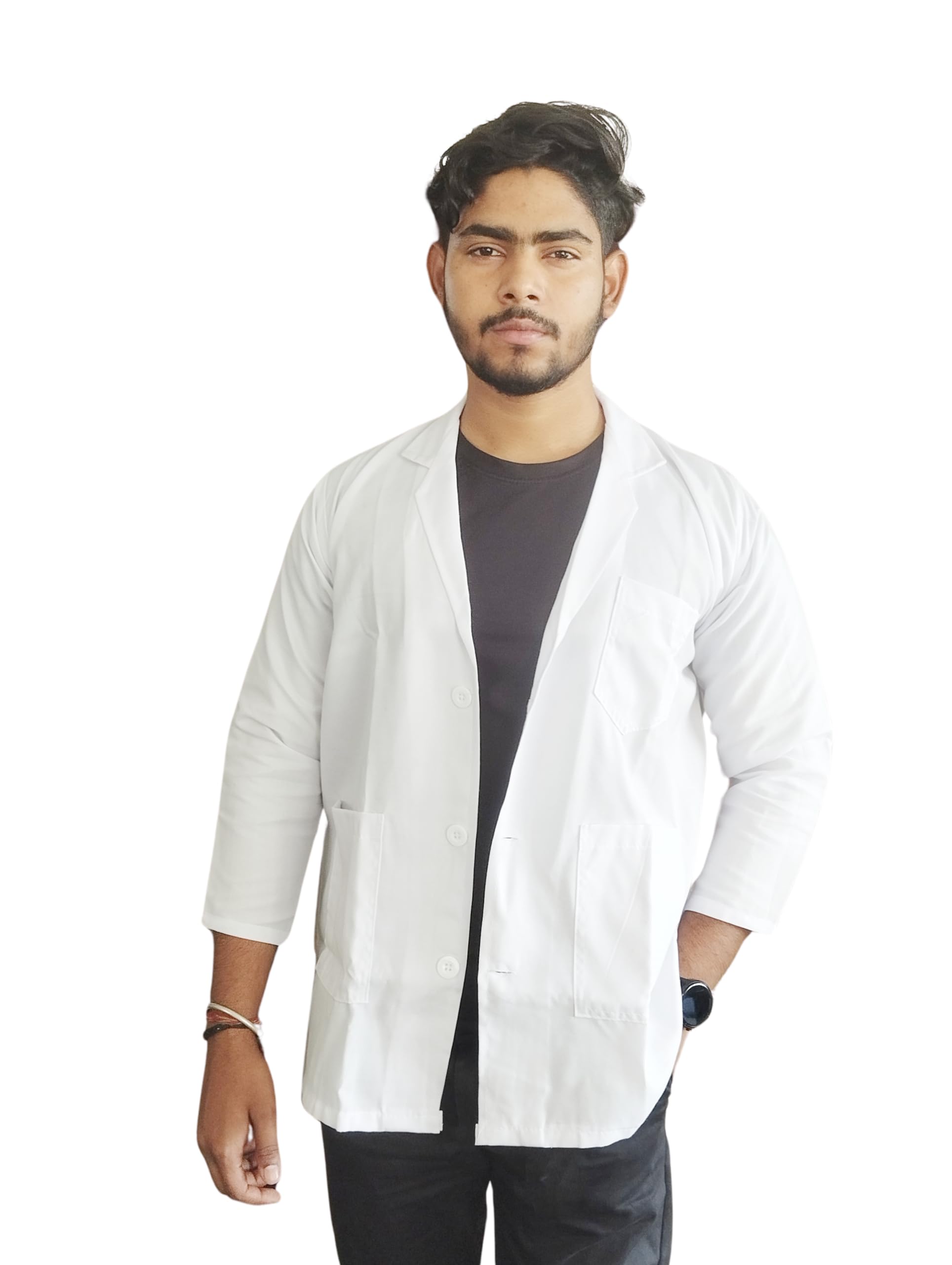 MEDIGUARD Lab Coat Wrinkle Resistant Poly Cotton Unisex Full Sleeves, Lab Coat for Doctor & Chemistry Lab Students | Medium (B0CDPR999G) Amazon Price History, Amazon Price Tracker
