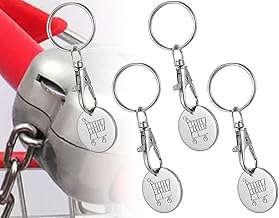 ZoeTekway 4 Pieces Shopping Cart Chips, Shopping Cart Unlock Chip Keychain, Shopping Cart Unblocker