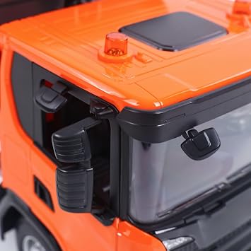 wheelfun Double E 1/20 Electric Remote Control Dump Truck 6X4 RC Tipper G540 Model Metal Bucket 260 Brushed Motor Openable Door Lights