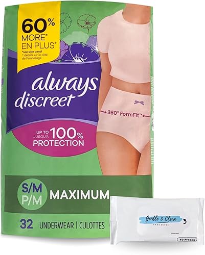 Miniatura 1 de Ropa interior discreta para incontinencia para mujer, paquete SM  Incluye 1, paquete de 32 unidades de ropa interior posparto para incontinencia